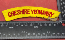 Load image into Gallery viewer, WW2 British Army CHESHIRE YEOMANRY - Original Cloth Shoulder Title. - The Militaria Shop