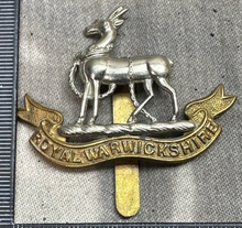 Load image into Gallery viewer, Original WW2 British Army Cap Badge - Royal Warwickshire Regiment - The Militaria Shop