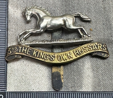Load image into Gallery viewer, Original WW2 British Army Cap Badge - 3rd The King's Own Hussars - The Militaria Shop