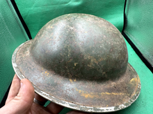 Load image into Gallery viewer, WW2 British Army Brodie Mk2 Combat Helmet - Nice Uncleaned South African Shell - The Militaria Shop