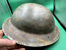 Load image into Gallery viewer, WW2 British Army Brodie Mk2 Combat Helmet - Nice Uncleaned South African Shell - The Militaria Shop