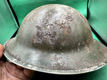 Load image into Gallery viewer, Nice Uncleaned Original WW2 British Army / SA Brodie Mk2 Combat Helmet - The Militaria Shop