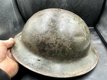 Load image into Gallery viewer, WW2 British Army Brodie Mk2 Combat Helmet & Liner - Nice Original - The Militaria Shop
