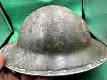 Load image into Gallery viewer, Nice Uncleaned Original WW2 British Army / SA Brodie Mk2 Combat Helmet - The Militaria Shop