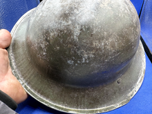 Load image into Gallery viewer, WW2 British Army Brodie Mk2 Combat Helmet - Nice Uncleaned South African Shell - The Militaria Shop