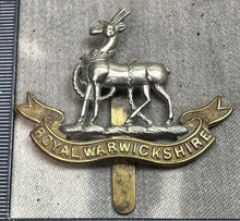 Load image into Gallery viewer, Original WW2 British Army Cap Badge - Royal Warwickshire Regiment - The Militaria Shop