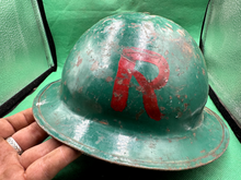 Load image into Gallery viewer, WW2 British Army Brodie Mk1* Rescue Helmet & Liner - The Militaria Shop
