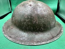 Load image into Gallery viewer, Nice Uncleaned Original WW2 British Army / SA Brodie Mk2 Combat Helmet - The Militaria Shop