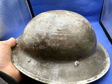 Load image into Gallery viewer, WW2 British Army Brodie Mk2 Combat Helmet - Nice Uncleaned South African Shell - The Militaria Shop