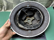 Load image into Gallery viewer, Original WW2 British Civil Defence Home Front Brodie Helmet & Liner Set - Si - The Militaria Shop