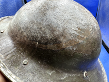 Load image into Gallery viewer, WW2 British Army Brodie Mk2 Combat Helmet - Nice Uncleaned South African Shell - The Militaria Shop
