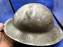 Load image into Gallery viewer, WW2 British Army Brodie Mk2 Combat Helmet - Nice Uncleaned South African Shell - The Militaria Shop
