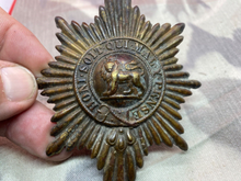 Load image into Gallery viewer, Original British Army Victorian - Royal Worcestershire Regiment Cross Belt Badge - The Militaria Shop