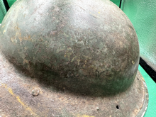 Load image into Gallery viewer, WW2 British Army Brodie Mk2 Combat Helmet - Nice Uncleaned South African Shell - The Militaria Shop