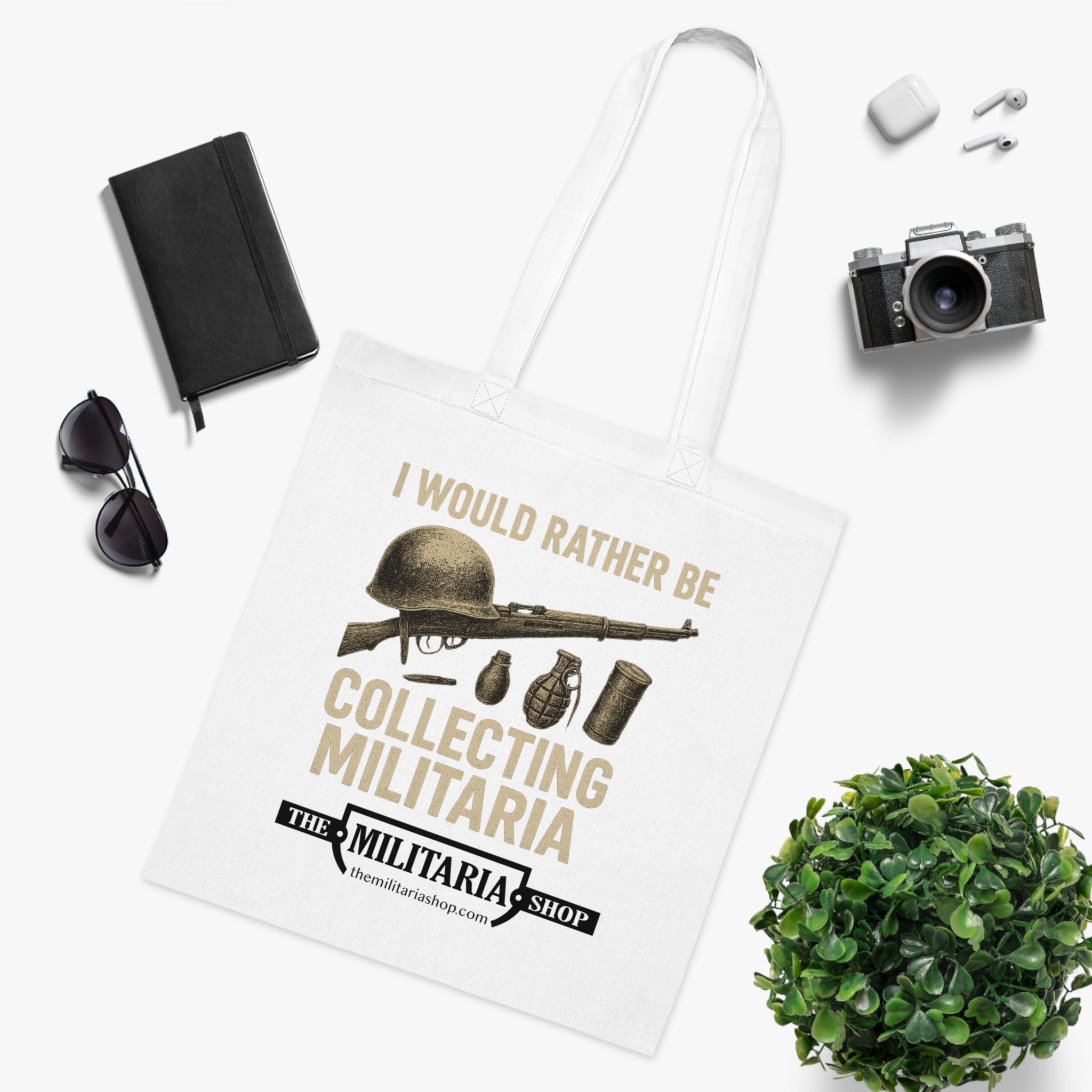 Militaria Collectors Cotton Tote, Eco-Friendly Shopping Bag, Gift for Collectors, Funny Tote for Events, Durable Everyday Use - The Militaria Shop
