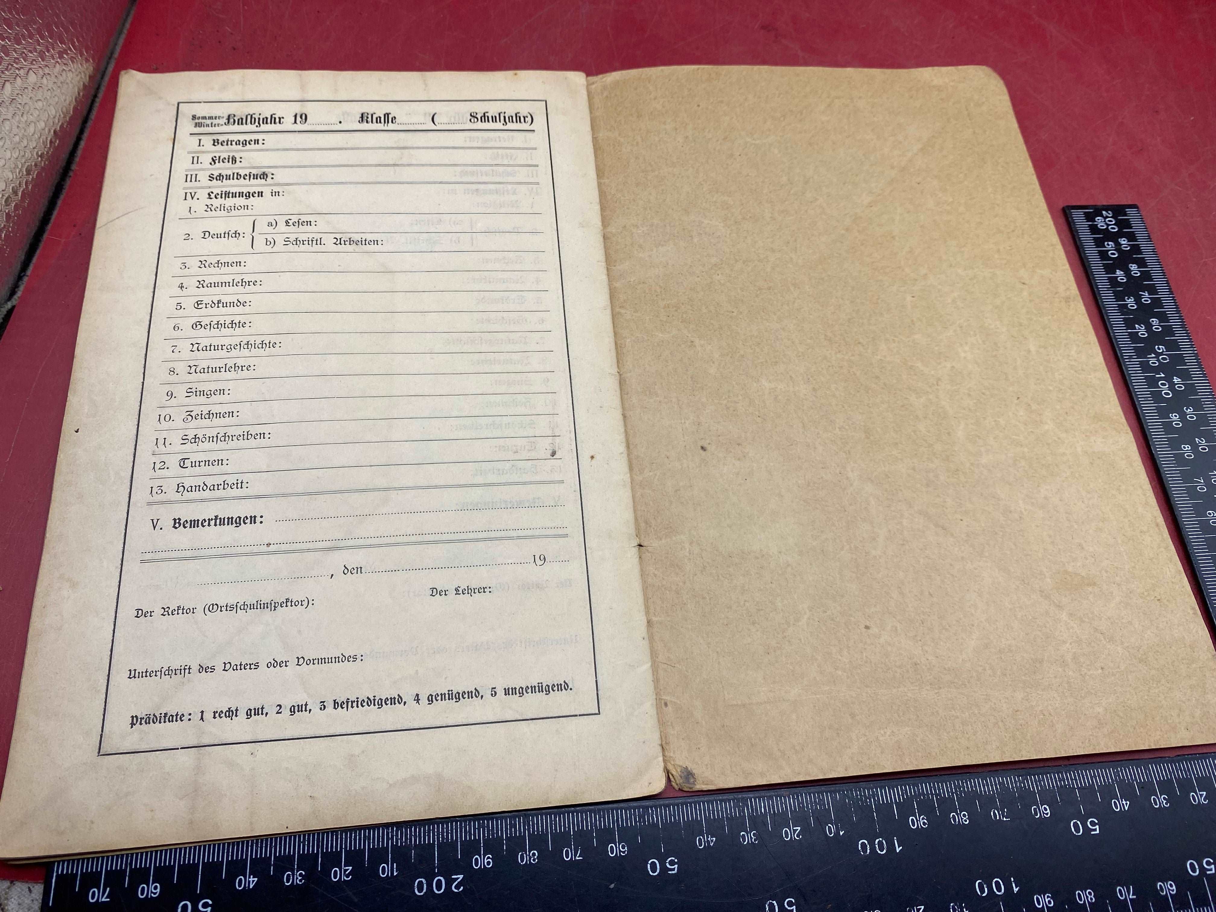 1906 Dated German Family Tree / Heritage Booklet. 1900 - 1906. - The Militaria Shop