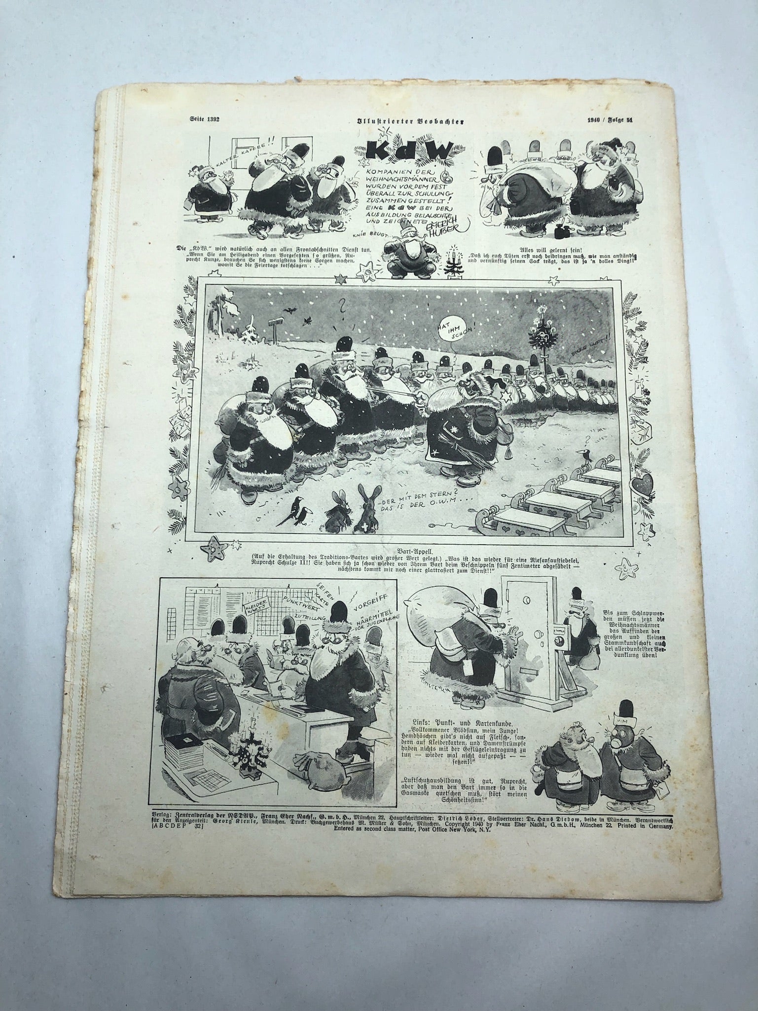 JB Juustrierter Beobachter NSDAP Magazine Original WW2 German - 19 December 1940 - The Militaria Shop