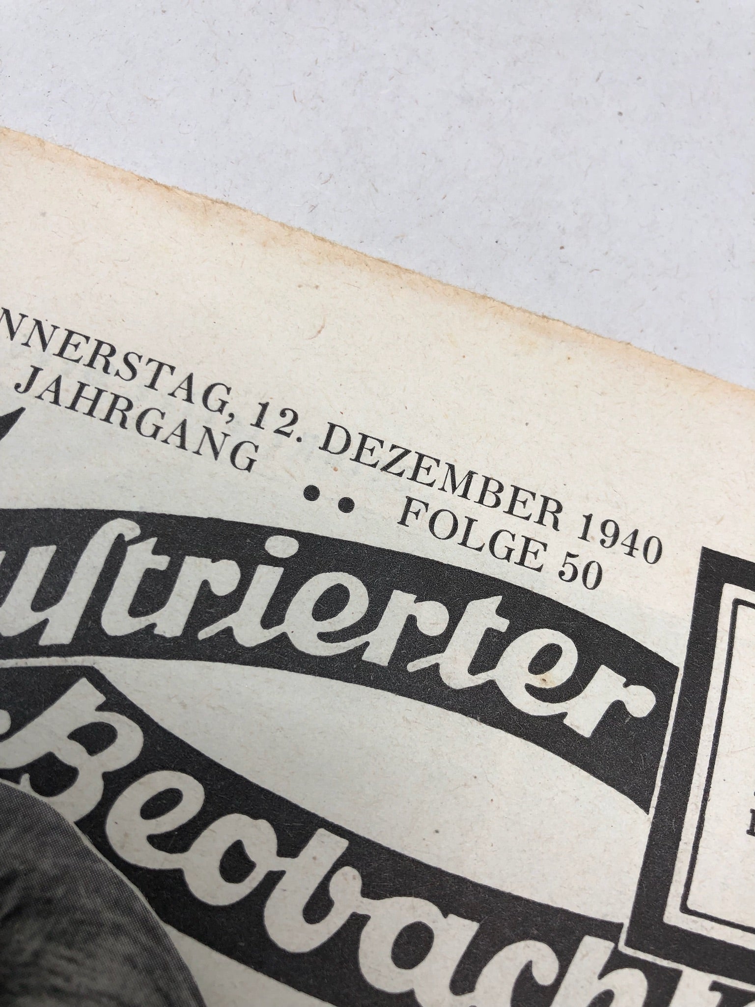 JB Juustrierter Beobachter NSDAP Magazine Original WW2 German - 12th December 1940 - The Militaria Shop
