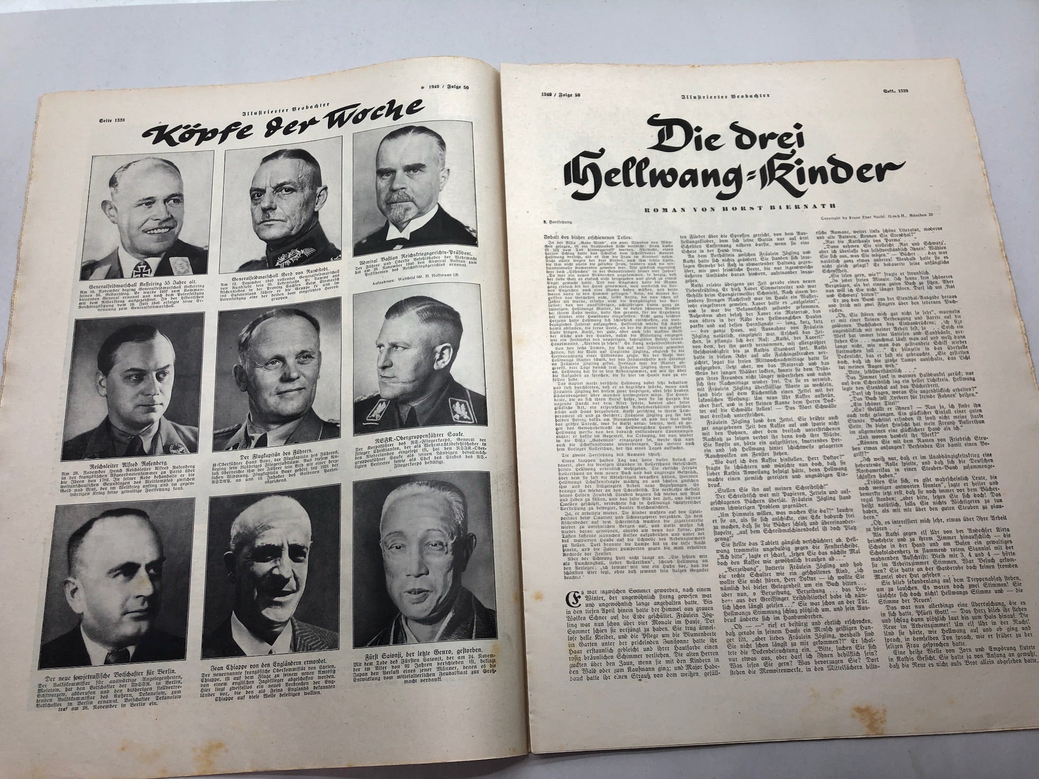 JB Juustrierter Beobachter NSDAP Magazine Original WW2 German - 12th December 1940 - The Militaria Shop