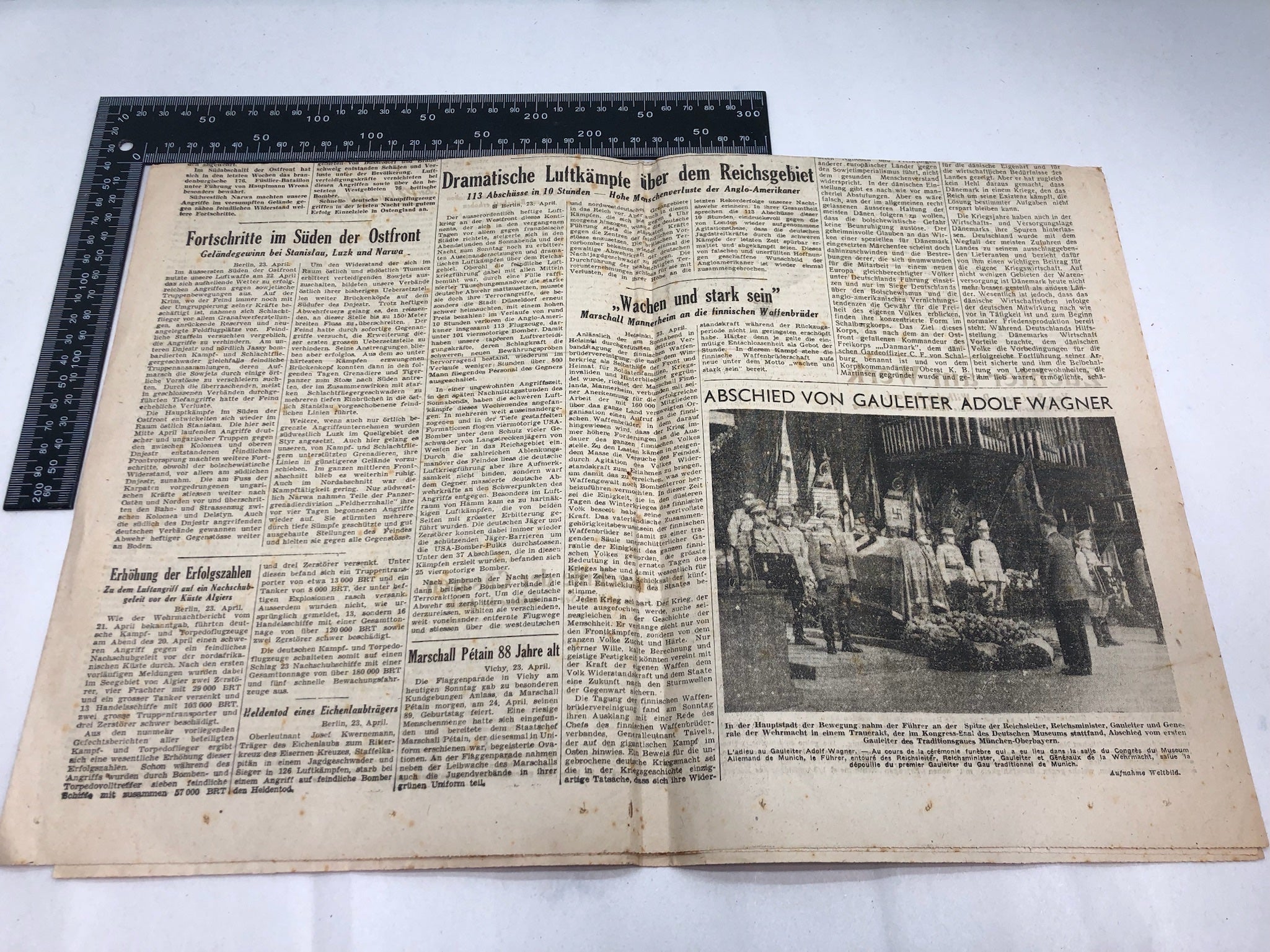 Original WW2 German Political Newspaper - 24th April 1944 - The Militaria Shop