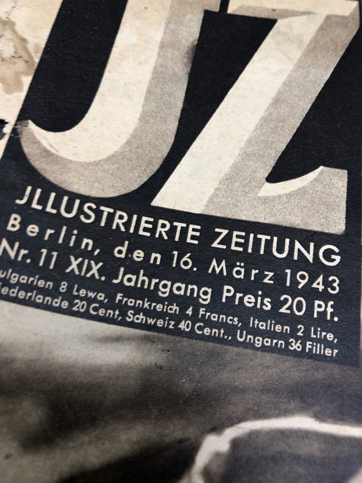 Original WW2 German Political Newspaper - 16th March 1943 - The Militaria Shop