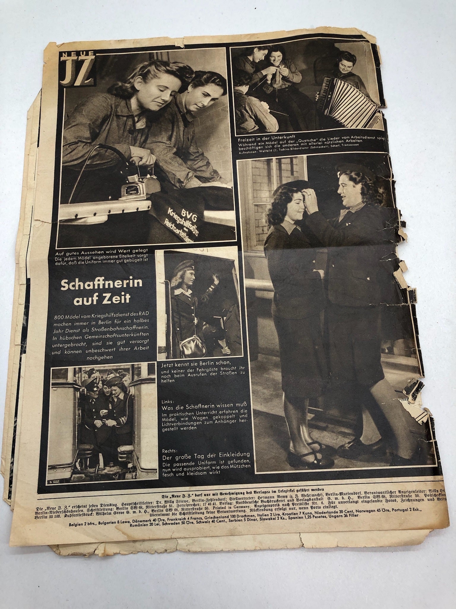 Original WW2 German Political Newspaper - 16th March 1943 - The Militaria Shop