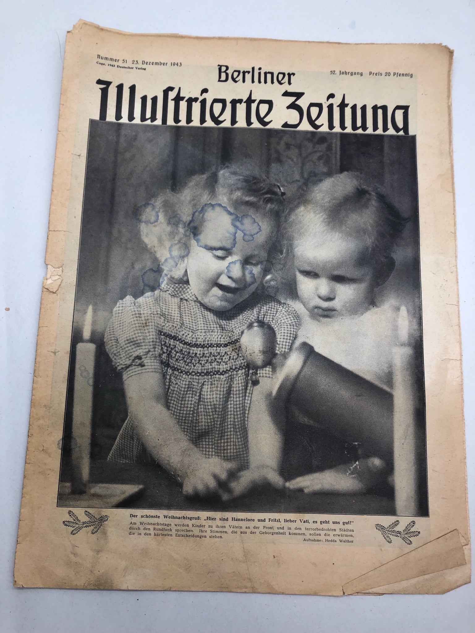 Original WW2 German Political Newspaper - 23th December 1943 - The Militaria Shop