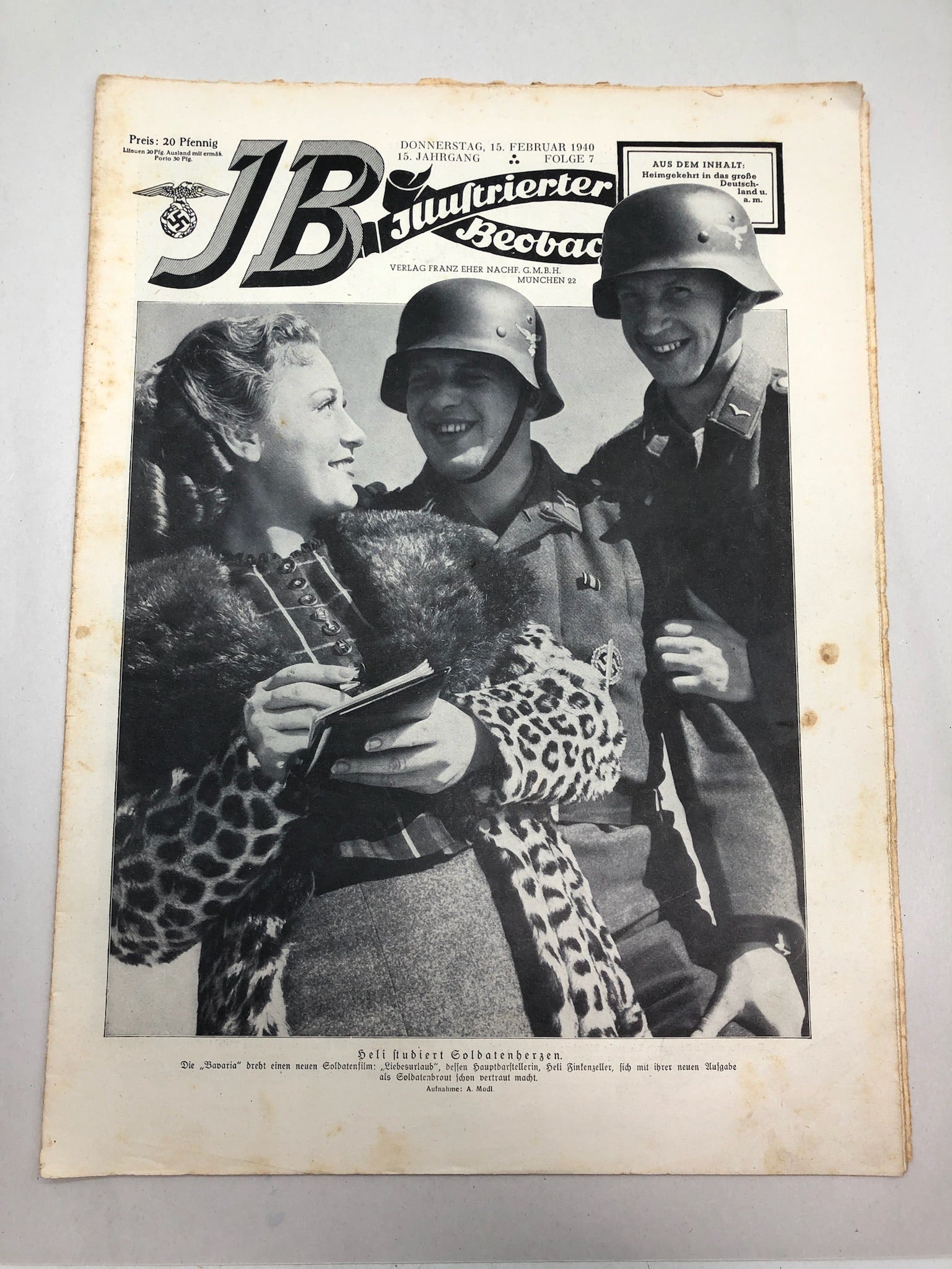 JB Juustrierter Beobachter NSDAP Magazine Original WW2 German - 15 February 1940 - The Militaria Shop
