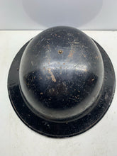 Load image into Gallery viewer, Original WW2 British Home Front Civil Defence Black Helmet with Liner - The Militaria Shop