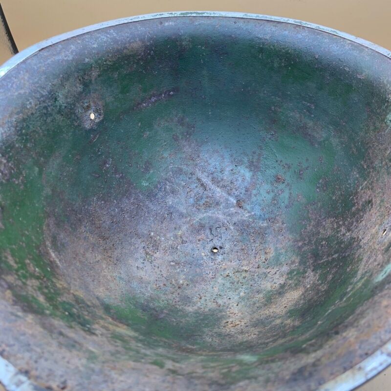 Original WW2 British / Canadian Army Mk3 High Rivet Turtle Army Combat Helmet - The Militaria Shop