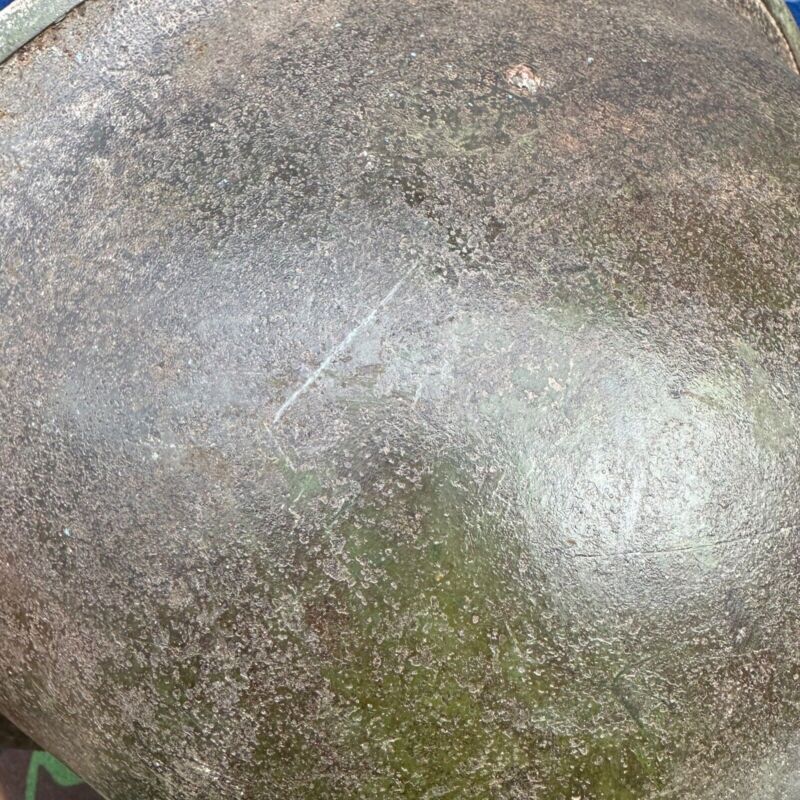 WW2 Canadian Army Mk3 Turtle Helmet - Original Helmet Shell - High Rivet - The Militaria Shop