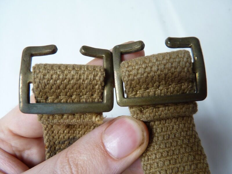 Original WW2 British Army Soldiers Water Bottle Carrier Harness - Dated 1942 - The Militaria Shop