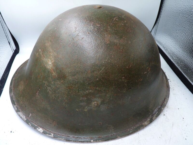 Mk3 Canadian / British Army Original WW2 Turtle Helmet High Rivet - The Militaria Shop