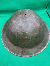 Load image into Gallery viewer, Original WW2 British Army Combat Helmet Mk2 Brodie - Fire Department - The Militaria Shop