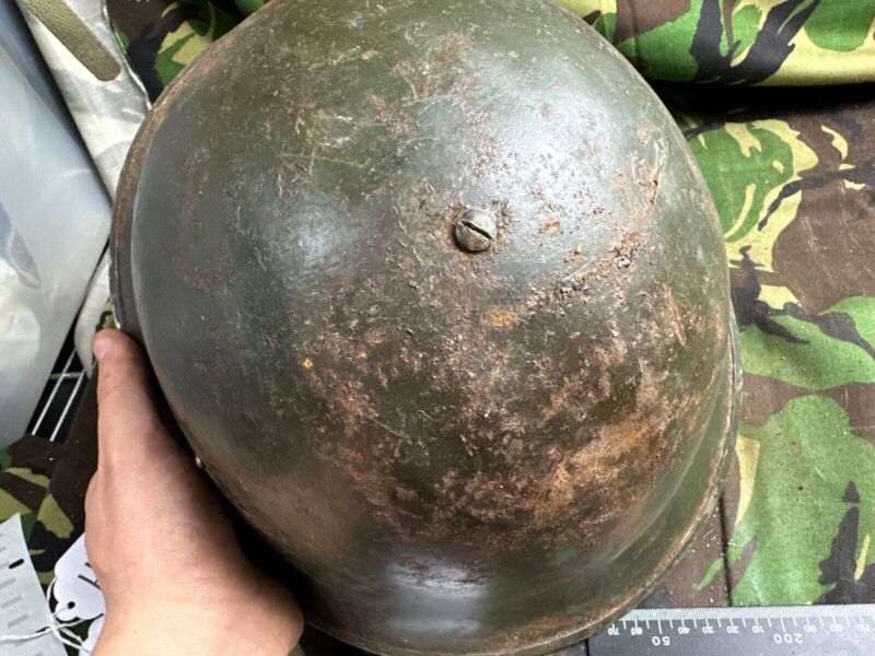 British / Canadian Army Mark 3 Turtle Helmet - Original WW2 Combat Helmet - The Militaria Shop
