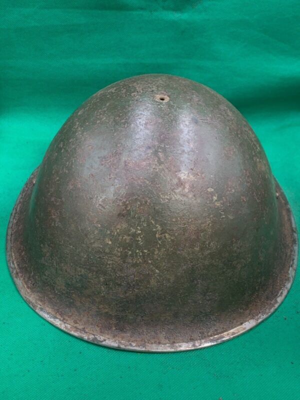 Original WW2 British Army / Canadian Army Mk3 Turtle Combat Helmet - The Militaria Shop