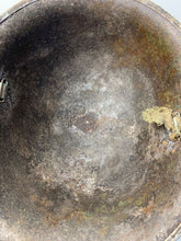 Load image into Gallery viewer, Mk3 Canadian / British Army Original WW2 Turtle Helmet High Rivet - The Militaria Shop