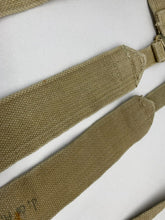 Load image into Gallery viewer, Original WW2 British Army 37 Pattern L Straps Pair - Wartime Dated - The Militaria Shop