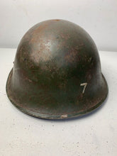 Load image into Gallery viewer, Mk3 Canadian / British Army Original WW2 Turtle Helmet High Rivet - The Militaria Shop
