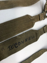 Load image into Gallery viewer, Original WW2 British Army 37 Pattern L Straps Pair - Wartime Dated - The Militaria Shop