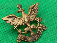 Load image into Gallery viewer, WW1 26th Hussars Regiment Cap Badge - The Militaria Shop
