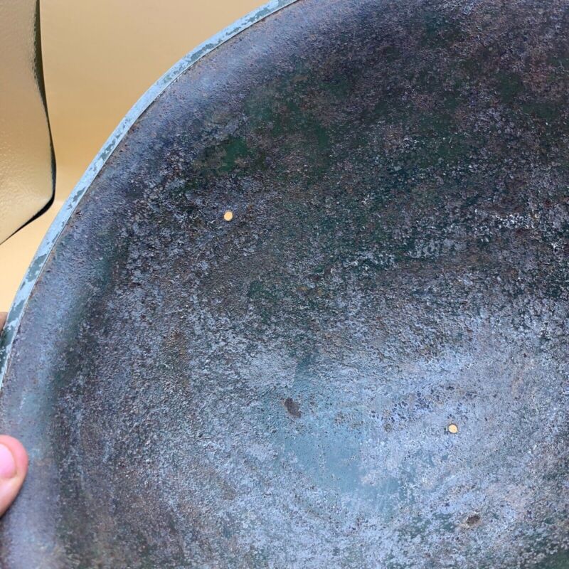 Original WW2 British / Canadian Army Mk3 High Rivet Turtle Army Combat Helmet - The Militaria Shop