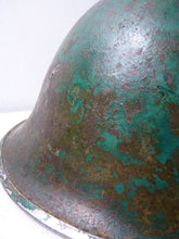 Load image into Gallery viewer, Mk3 Canadian / British Army Original WW2 Turtle Helmet High Rivet - Camouflaged - The Militaria Shop
