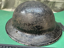 Load image into Gallery viewer, Original WW2 British Civil Defence Home Front Brodie Helmet & Liner Set - Si - The Militaria Shop