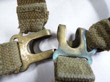 Load image into Gallery viewer, Original WW2 Pattern British Army L Straps Pair - 37 Pattern Webbing Haversack - The Militaria Shop