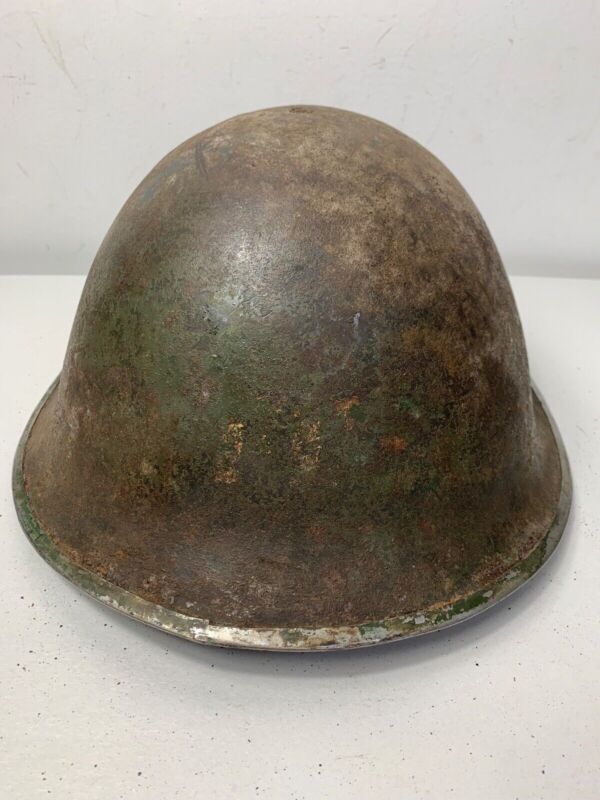 Mk3 Canadian / British Army Original WW2 Turtle Helmet High Rivet - The Militaria Shop