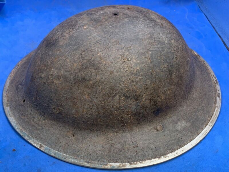 Original WW2 British Army South African Made Combat Helmet Mk2 Brodie - The Militaria Shop
