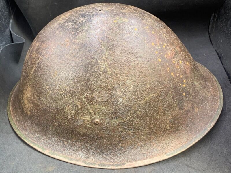 Original WW2 British Army / Canadian Army Mk3 Turtle Combat Helmet - The Militaria Shop