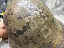 Load image into Gallery viewer, Original WW2 Canadian / British Army Mk3 High Rivet Turtle Helmet & Liner - The Militaria Shop