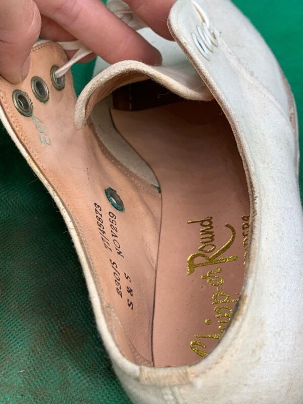 Original WW2 British Army Women's White Summer Shoes - ATS WAAF - Size 230s - The Militaria Shop